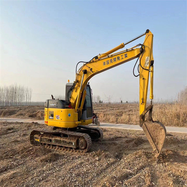13.8 tonnellate di utilizzo Giappone importato Komatsu pc 138US escavatore a strisce di alta qualità e scarse ore di lavoro pronto per la vendita