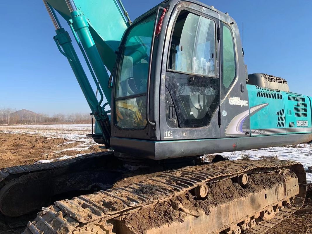 11.35m Max Reach Kobelco 350 Lc 8 9 10 Escavatore Peso usato 37,6 t