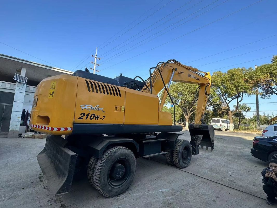 21.2 tonnellate Hyundai 210W-7 Used Wheel Excavator Capacità del secchio 1.34m3