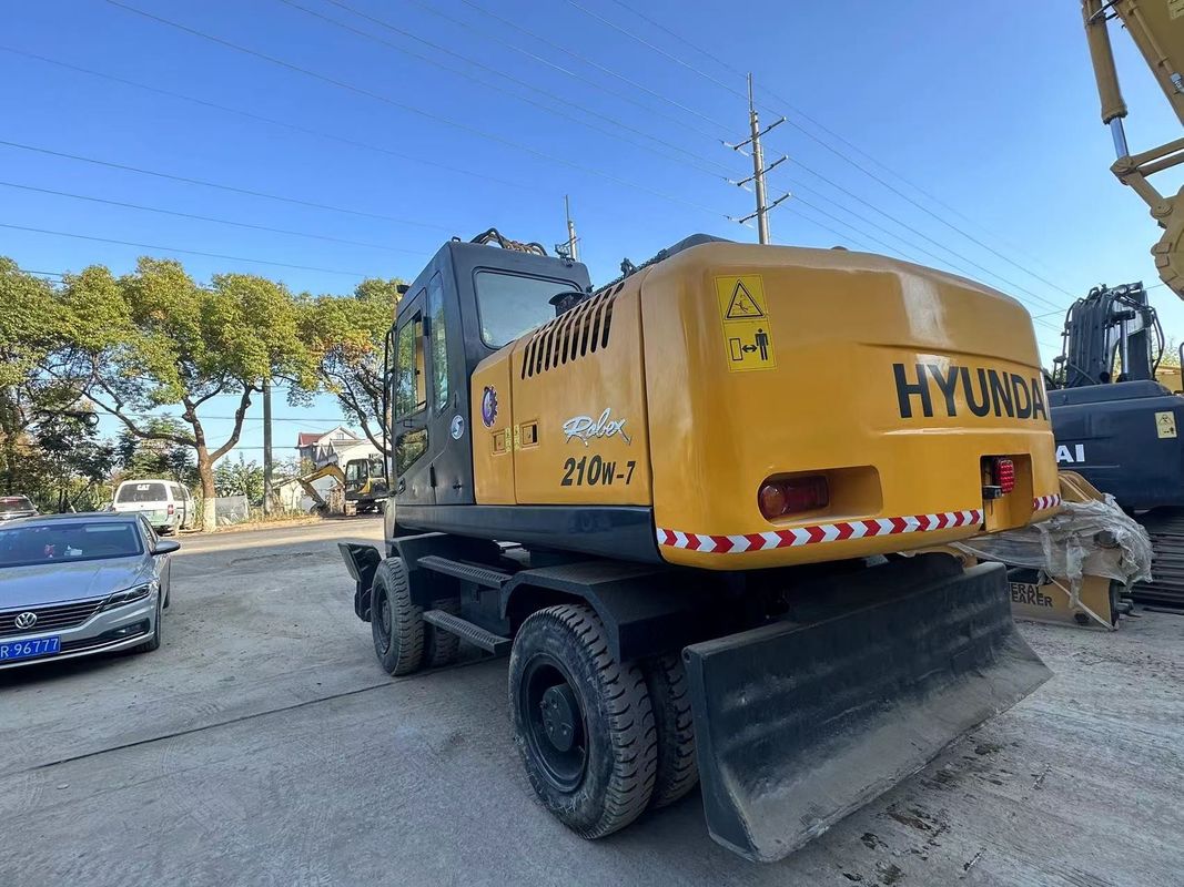 21.2 tonnellate Hyundai 210W-7 Used Wheel Excavator Capacità del secchio 1.34m3