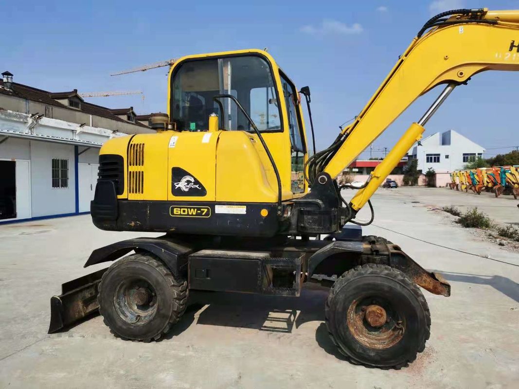 6 tonnellate pronta al lavoro Corea Importato Hyundai R60-7 Used Wheel Excavator