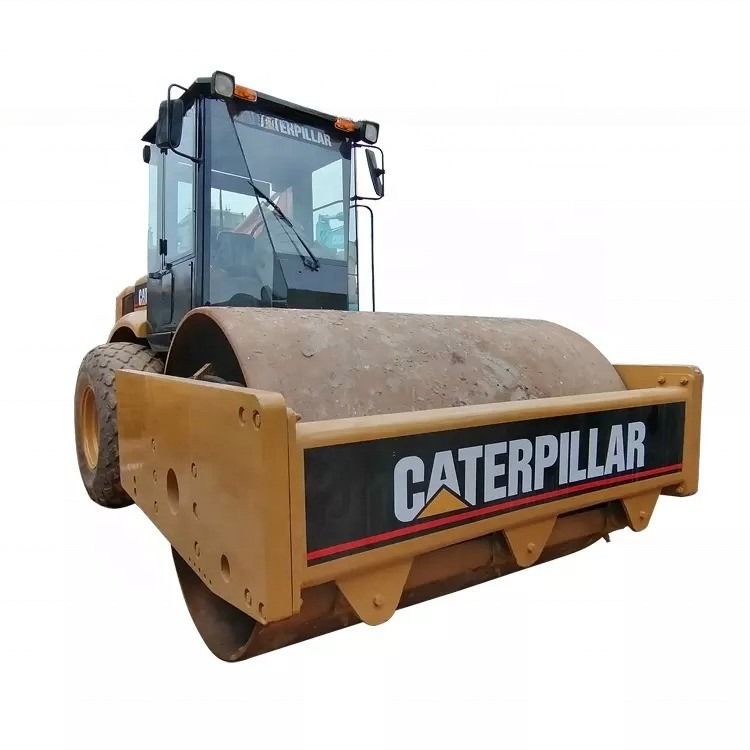 Buone condizioni CAT CS-583D Vibratory Single Drum Road Roller con ricambi originali